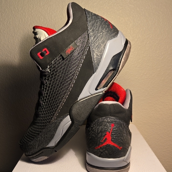 Air Jordan Flight Club 80's Black and Red Sneakers - Picture 9 of 11